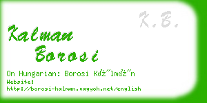 kalman borosi business card